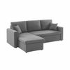 Sofá Cama Chaise Longue 3 Plazas Intercambiable, Gris