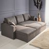 Sofá Cama Chaise Longue 3 Plazas Intercambiable, Gris