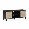 Soporte De Tv Negro Y Caña 115 X 40 X 48cm  | Sweeek