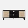 Soporte De Tv Negro Y Caña 115 X 40 X 48cm  | Sweeek