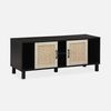 Soporte De Tv Negro Y Caña 115 X 40 X 48cm  | Sweeek