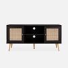 Soporte De Tv De Caña 120x39x56.5cm - Negro  | Sweeek