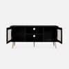 Soporte De Tv De Caña 120x39x56.5cm - Negro  | Sweeek