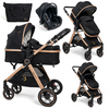 Bebelissimo - Carrito De Bebé Tres Piezas 3 En 1 - Silla De Paseo Para Niños - Carricoche De 3 Piezas - 0-22kg - Nicea - Black