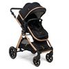 Bebelissimo - Carrito De Bebé Tres Piezas 3 En 1 - Silla De Paseo Para Niños - Carricoche De 3 Piezas - 0-22kg - Nicea - Black