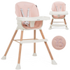 Trona Para Bebe , Convertible En Silla - 2 En 1 - Doble Bandeja, Trona Evolutiva - Tronas De Bebe - Trona Convertible - 6 Meses - 20 Kg - Madera,bebelissimo