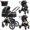 Bebelissimo - Carrito De Bebé - 2 En 1 - Silla De Paseo Para Niños - Carricoche Convertible - 0-22kg - Nya - Gold