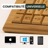 Teclado De Madera Y Mouse Inalámbrico: Combine Estilo Y Funcionalidad En Su Escritorio Con Este Juego Inalámbrico, Perfecto Para El Trabajo O El Tiempo Libre | Marrón | Trendyflair