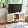 Mueble De Tv De Caña, 2 Puertas Y 1 Estante, 120cm I Sweeek