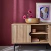 Soporte De Tv De Madera Con Ranuras Efecto Roble | Sweeek