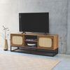 Mueble Tv Madera Y Caña Redondeada 140cm L Sweeek