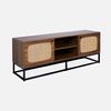 Mueble Tv Madera Y Caña Redondeada 140cm L Sweeek