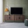 Mueble De Tv Con Efecto Madera, 160cm, Madera Oscura