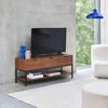 Mueble De Tv De Nogal Con 3 Cajones, 130cm, Madera De Nogal