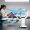 Iwaki - Ventilador Redondo Sin Aspas - Silencioso - Ventilación 360° - Oscilación 90° - Superficie 20m2