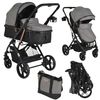 Carrito De Bebé Duo Convertible Rafaello Hasta 15 Kg De Moni Grey