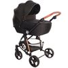 Carrito De Bebé Trio Con Capazo Duro Crysta Hasta 22 Kg De Lorelli Black Diamond