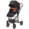 Carrito De Bebé Trio Con Capazo Duro Crysta Hasta 22 Kg De Lorelli Black Diamond