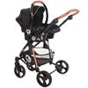 Carrito De Bebé Trio Con Capazo Duro Crysta Hasta 22 Kg De Lorelli Black Diamond