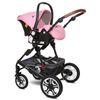 Carro De Bebé Tres Piezas Convertible Lora Hasta 15 Kg De Lorelli Candy Pink