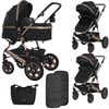 Carrito Dúo Convertible Lora Hasta 15 Kg De Lorelli Black