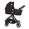 Carrito De Bebé Tres Piezas Con Capazo Duro Patrizia Black De Lorelli