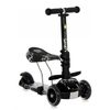 Patinete Infantil Con Asiento Y Respaldo Smart Plus  Black Flash De Lorelli