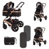 Carrito Dúo Convertible Lora Hasta 15 Kg De Lorelli Luxe Black