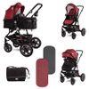 Carrito Dúo Convertible Lora Hasta 15 Kg De Lorelli Red Elephants