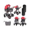 Carrito De Bebe Tres Piezas Alexa Cherry Red De Lorelli