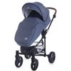 Carrito De Bebé De Tres Piezas Con Capazo Duro Crysta  Denim Blue De Lorelli