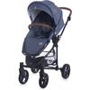 Carrito De Bebé De Tres Piezas Con Capazo Duro Crysta  Denim Blue De Lorelli