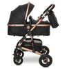 Carrito De Bebé Dúo Convertible Alba Premium De Lorelli Black