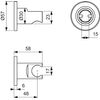 Ideal Standard Bc806aa Soporte Pared Redondo Cromo