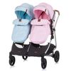 Carrito De Bebé Gemelar Dúo Smart De Chipolino Rose Sky