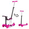 Patinete Infantil 3 En 1 Multi Plus Con Asiento Y Mango Parental Pink