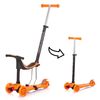 Patinete Infantil 3 En 1 Multi Plus Con Asiento Y Mango Parental  Orange