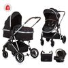 Carrito De Bebé Trio Convertible Aura Hasta 22 Kg Obsidian Silver