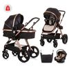 Carrito De Bebé Havana Trio Convertible Hasta 22 Kg Con Bolso Y Mosquitera Obsidian Gold