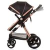 Carrito De Bebé Havana Trio Convertible Hasta 22 Kg Con Bolso Y Mosquitera Obsidian Gold