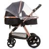 Carrito De Bebé Havana Trio Convertible Hasta 22 Kg Con Bolso Y Mosquitera Obsidian Gold