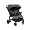 Carrito De Bebé Gemelar Happy 2 Accesorios Plegable Gris Oscuro Kikkaboo