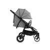 Carrito De Bebé Gemelar Happy 2 Accesorios Plegable Gris Claro Kikkaboo