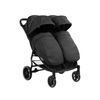 Carrito De Bebé Gemelar Happy 2 Accesorios Plegable Negro Kikkaboo