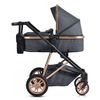 Carrito De Bebé Trío Convertible Midas  Black De Moni