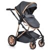 Carrito De Bebé Trío Convertible Midas  Black De Moni