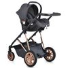 Carrito De Bebé Trío Convertible Midas  Black De Moni