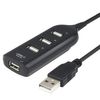 Actecom Adaptador Cable Hub 4 Puertos Usb 2.0 Duplicador Ladron Splitter Negro