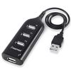 Actecom Adaptador Cable Hub 4 Puertos Usb 2.0 Duplicador Ladron Splitter Negro