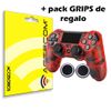 Actecom Funda Carcasa + Grip Silicona Camuflaje Rojo Mando Sony Ps4 Playstation 4